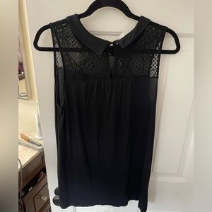 Collared high neck tank